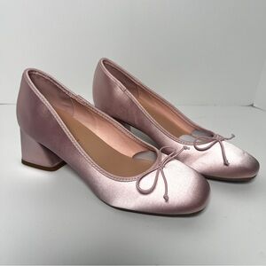 Madden Girl Pink. Emily Block-heel Ballet Pumps Size 7
